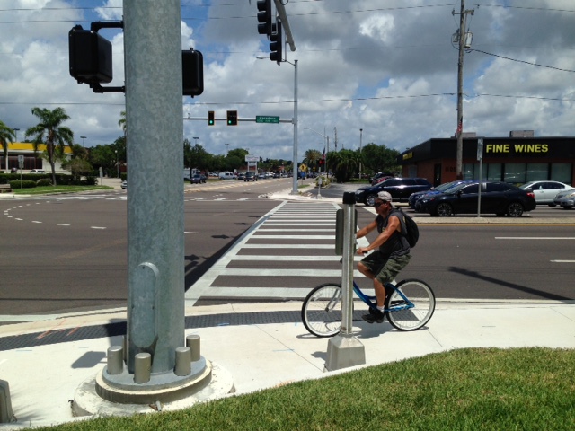 IMG_0526 (1) Pasadena Avenue, bicycle at crosswalk