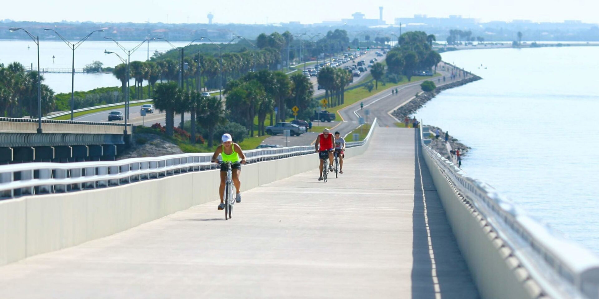 cyclists on the road