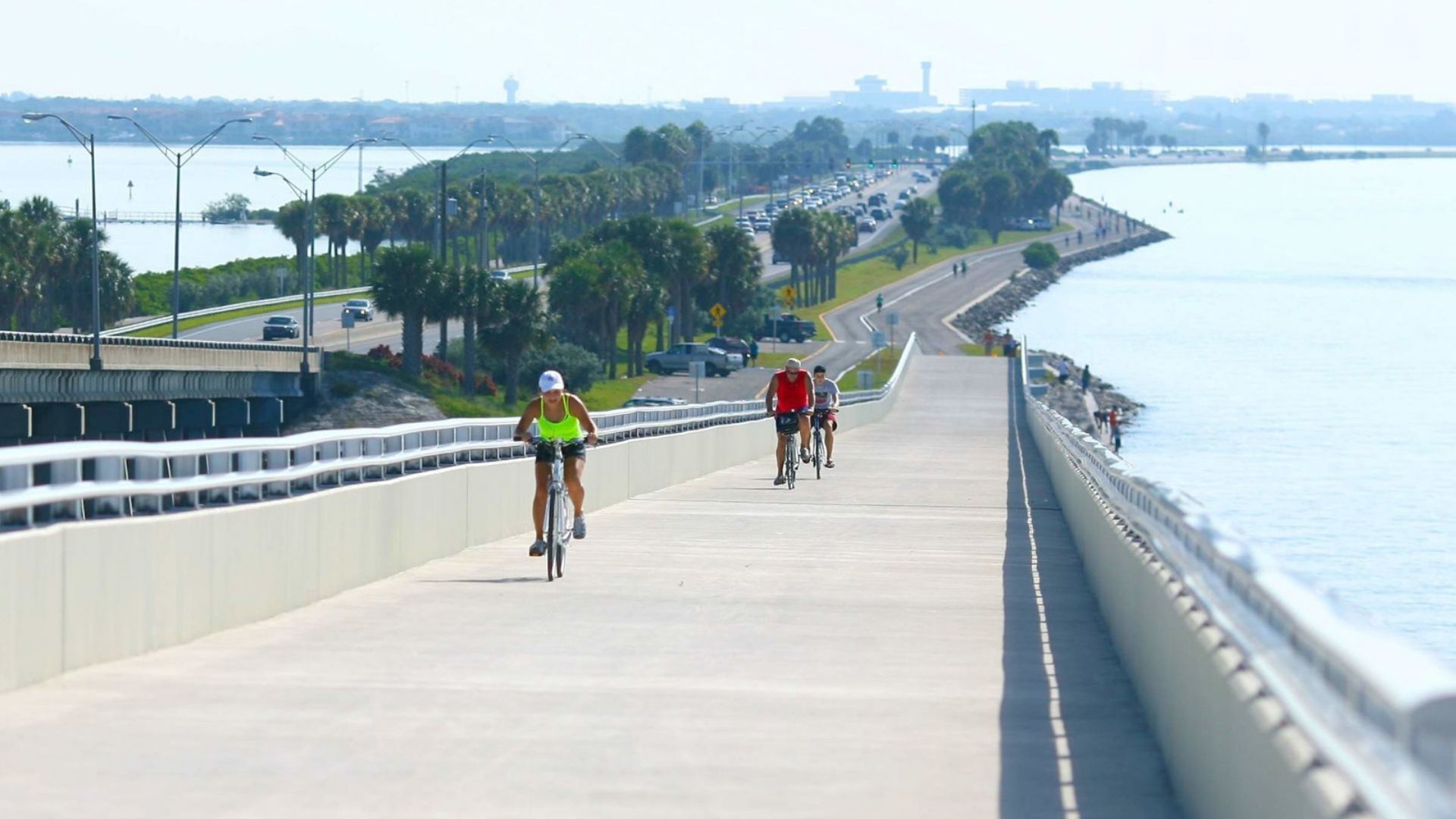 cyclists on the road