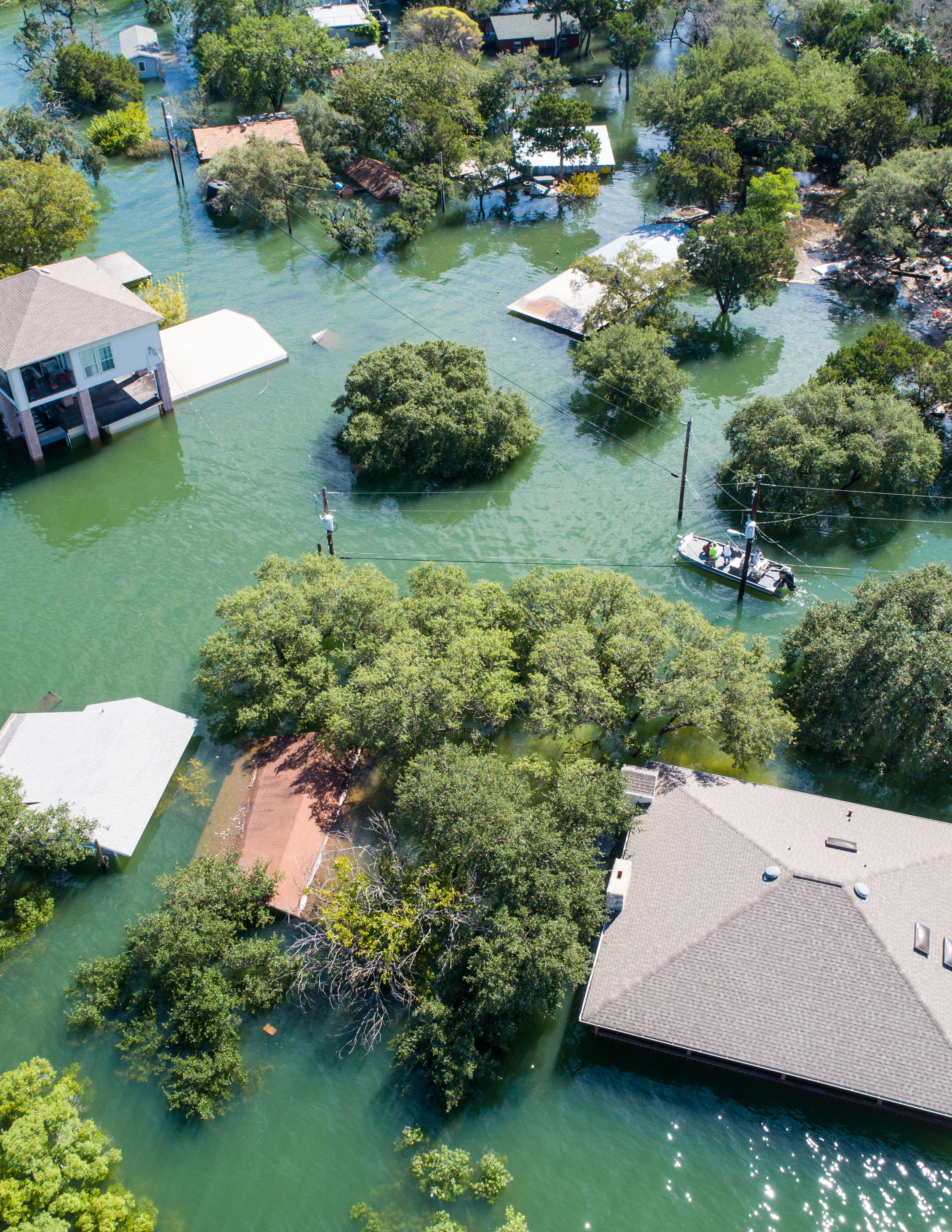 flooded neighborhood