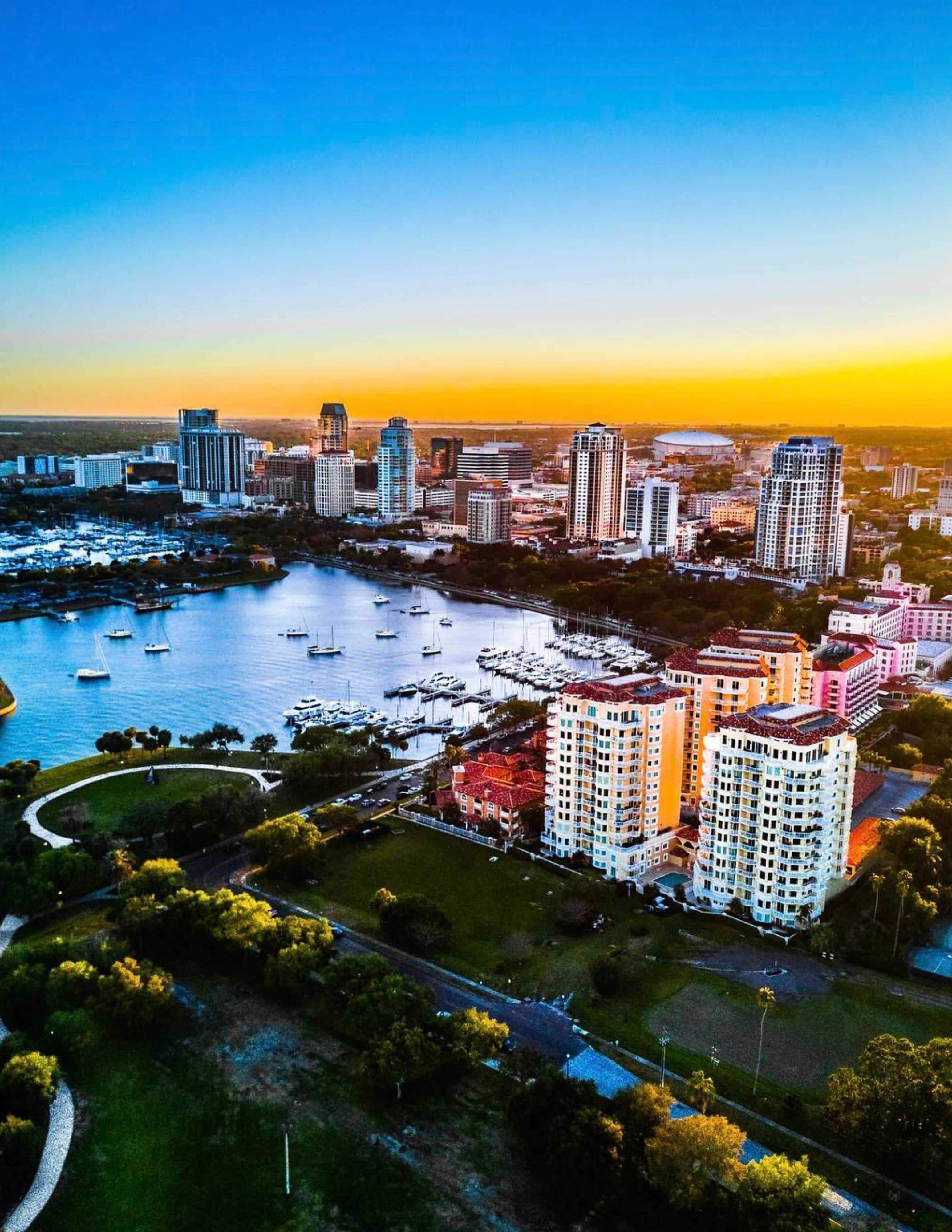st pete skyline sunset