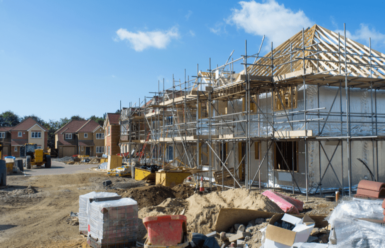 picture of building being built. new development