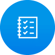 blue checklist icon