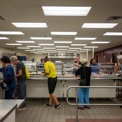 People receiving food at shelter. Image credit: Pinellas County Government